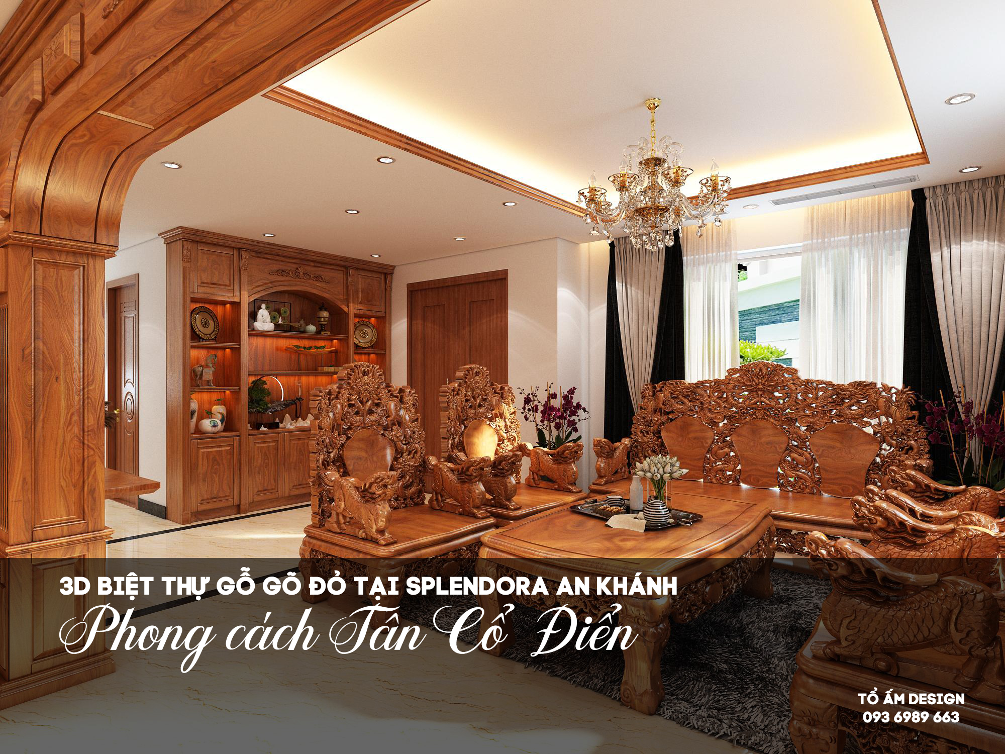 Biệt thự Gỗ Gõ Đỏ Anh Đạo tại Splendora An Khánh – Dấu ấn sang trọng và tinh tế vượt thời gian