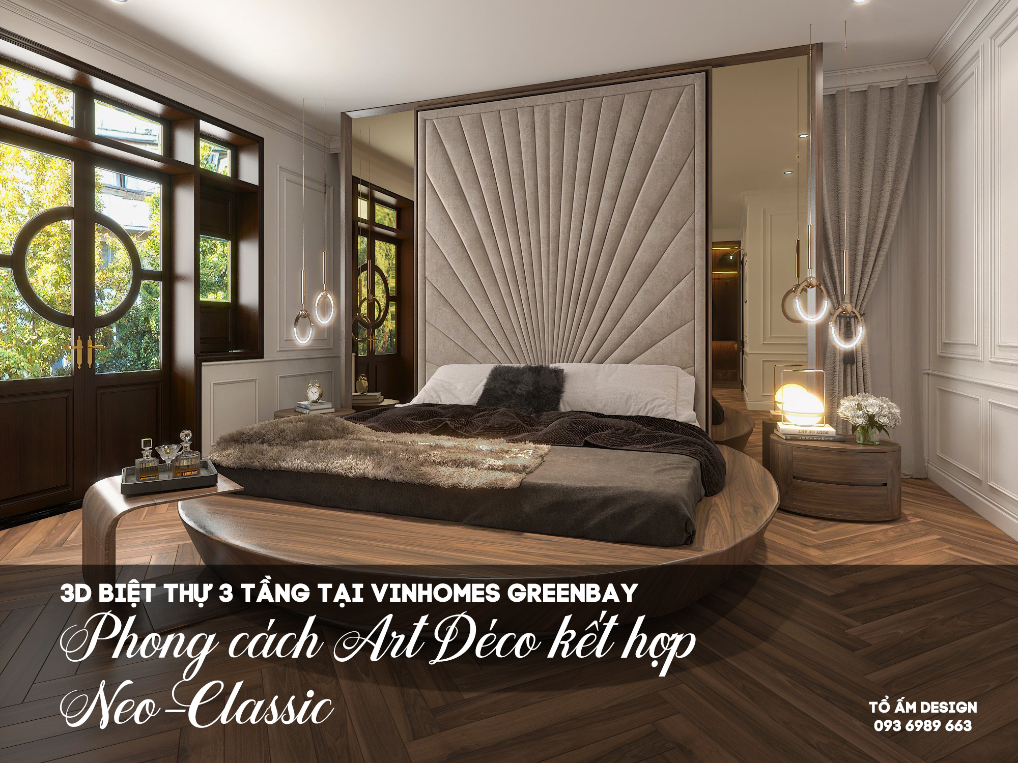 Thiết Kế 3D Biệt Thự 3 Tầng Vinhomes Greenbay – Art Décor Sang Trọng