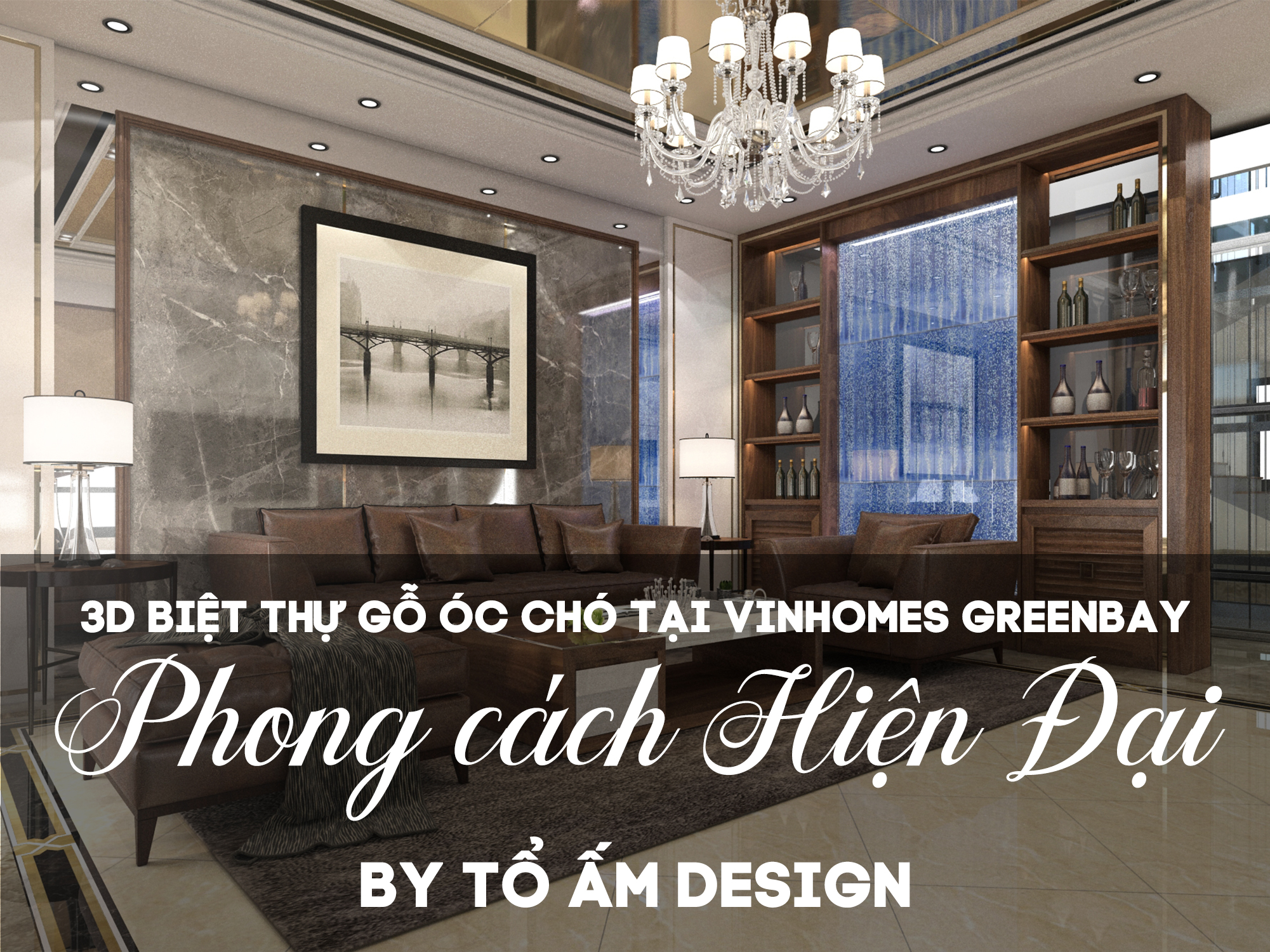 Biệt thự 3 tầng Gỗ Óc Chó sang trọng tại Vinhomes Greenbay | Tổ Ấm Design