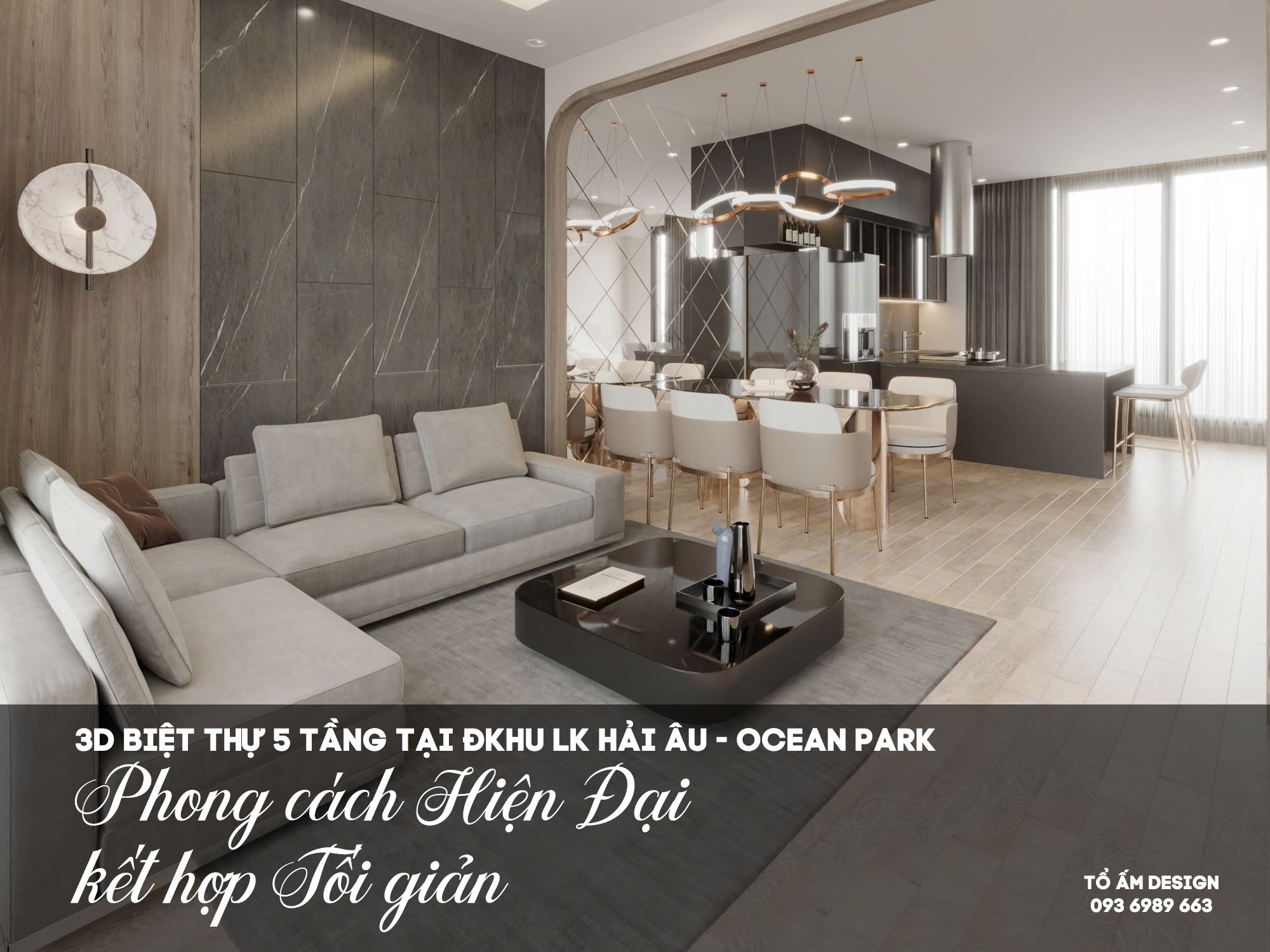 Thiết kế 3D Biệt thự Liền kề 5 tầng Ocean Park | Không gian hiện đại, tiện nghi