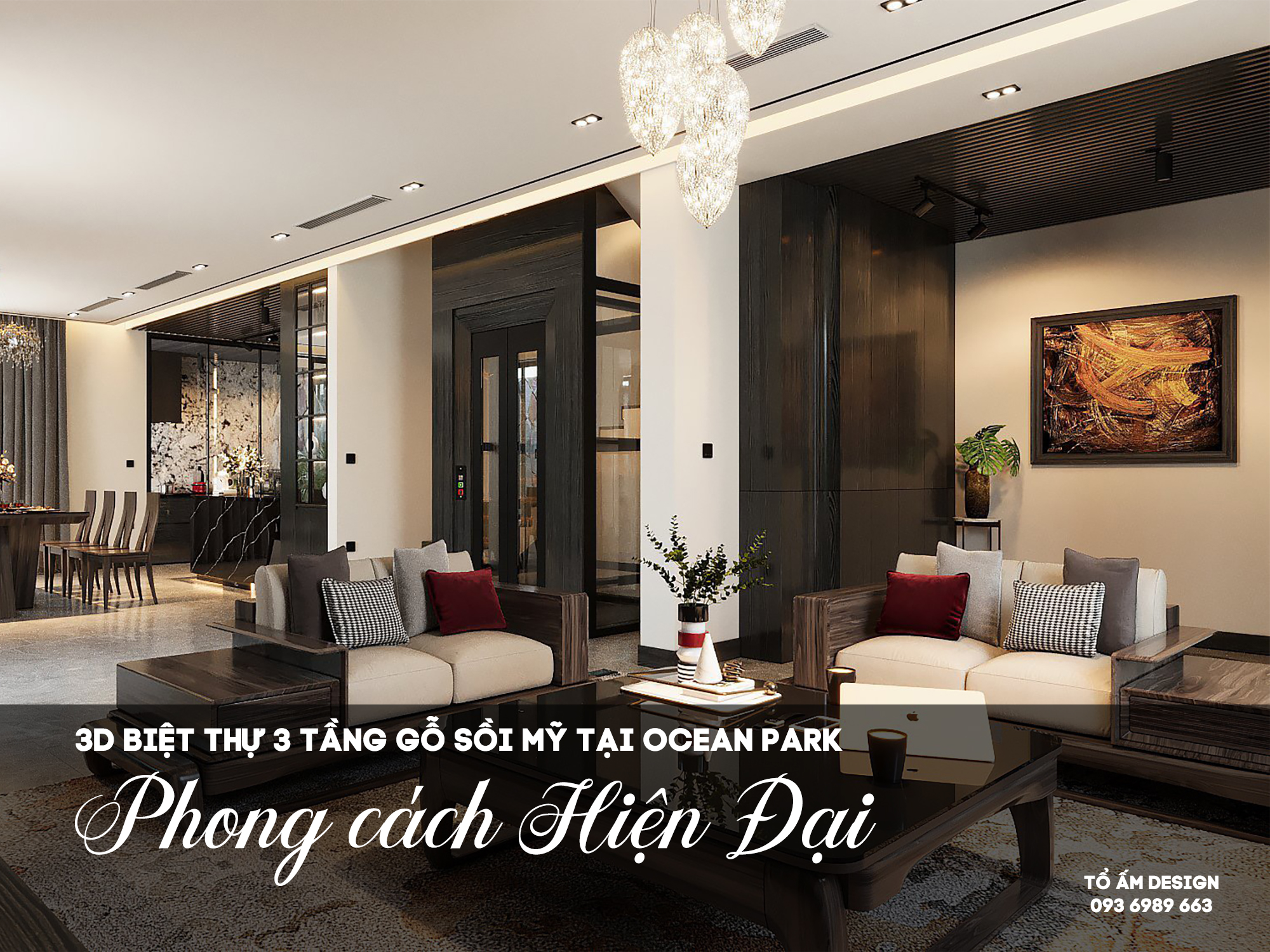 Thiết kế 3D biệt thự 3 tầng tại Ocean Park | Không gian sang trọng hòa mình thiên nhiên