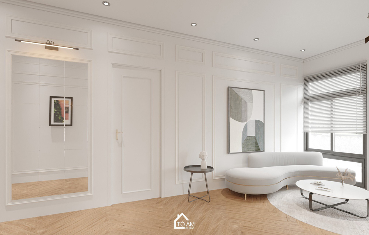 3D nội thất nhà phố 4 tầng Vinhome Imperia Hải Phòng – phòng sinh hoạt chung siêu chill