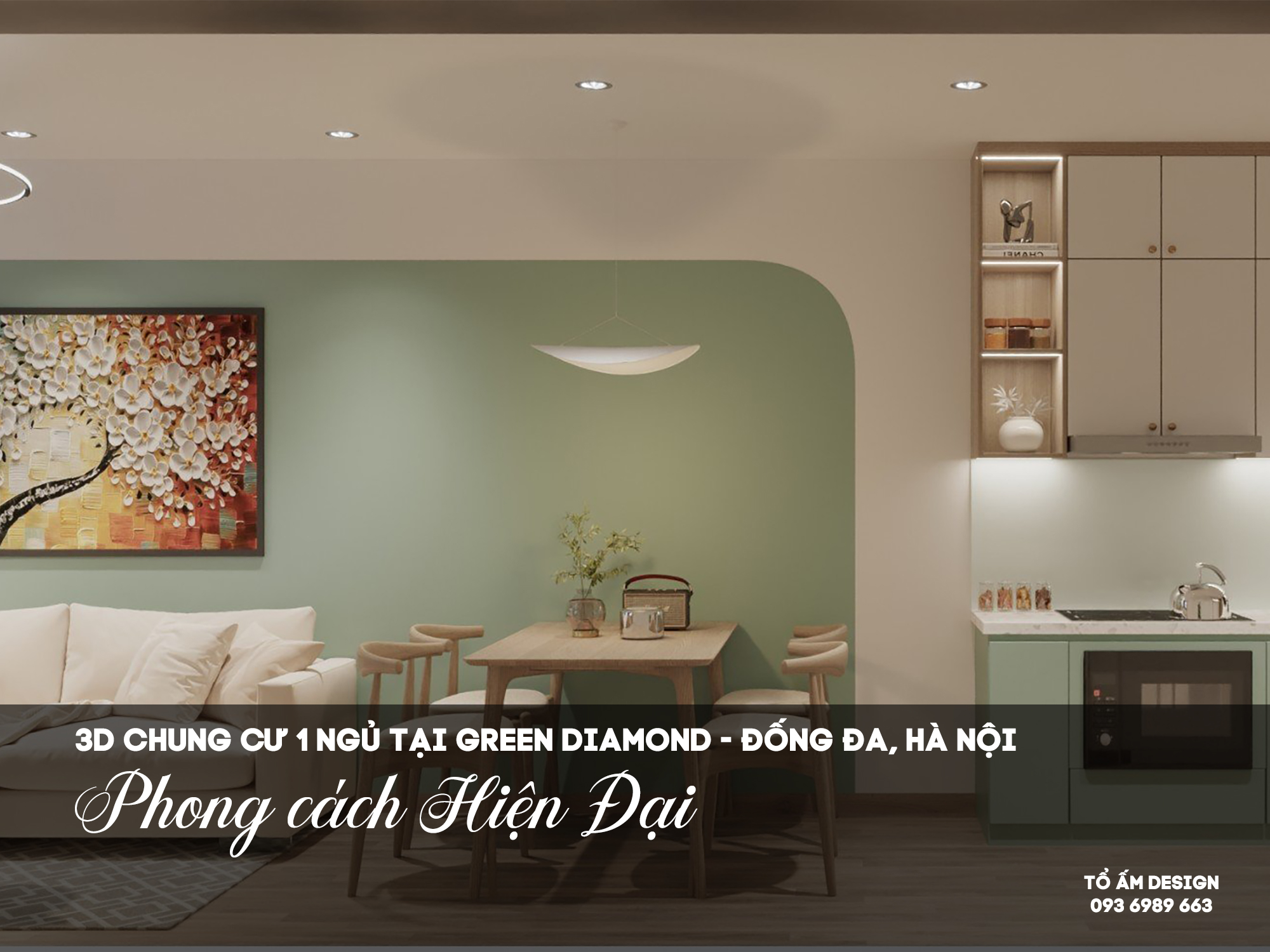 Thiết kế 3D chung cư 2 ngủ chữa lành | Không gian chung cư ấm cúng tại Hải Phòng