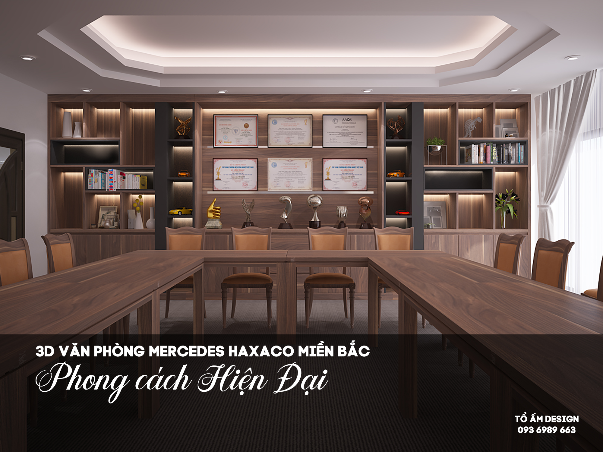 Thiết kế 3D văn phòng Showroom Mercedes – Haxaco | Tổ Ấm Design kiến tạo không gian đẳng cấp