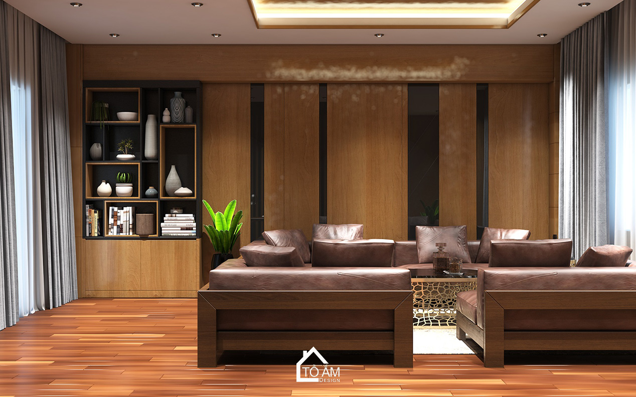 Thiết kế 3D văn phòng Chủ tịch - Đẳng cấp, hiện đại và tinh tế - Tổ Ấm Design