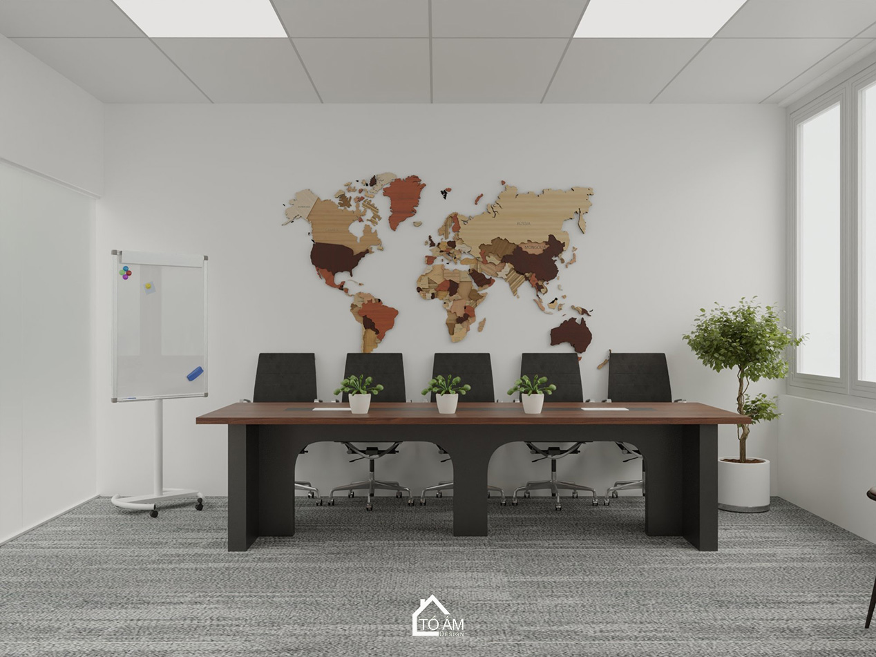 Thiết kế 3D văn phòng Giám đốc VNPT – Không gian lãnh đạo chuẩn hiện đại & đậm dấu ấn tinh tế - Tổ Ấm Design