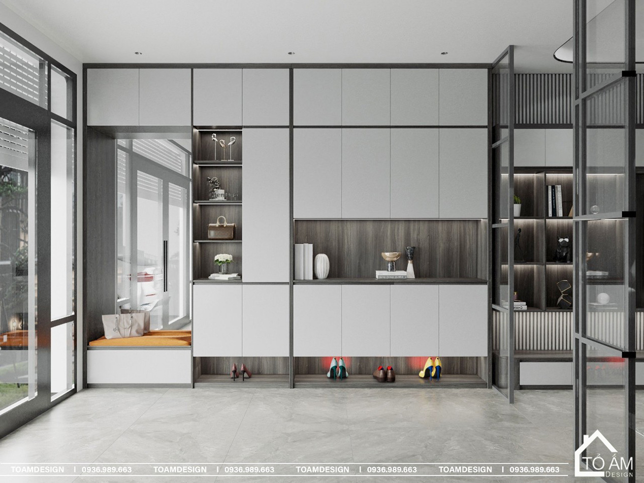 Phòng khách nhà phố 4 tầng hiện đại Lạng Sơn – Tổ Ấm Design