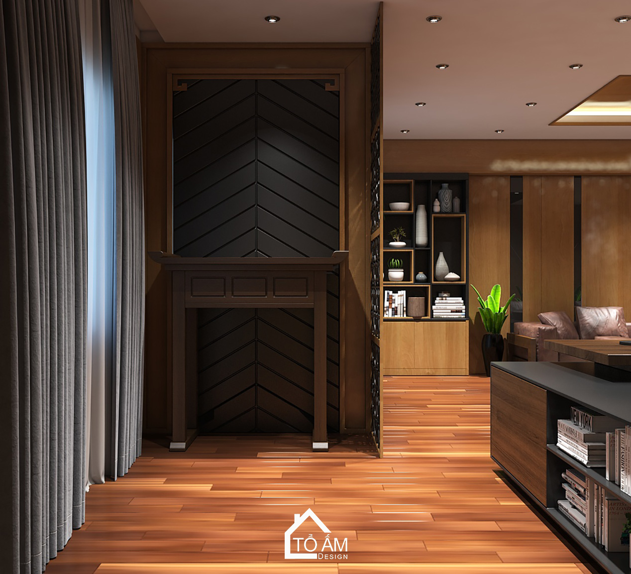 Thiết kế 3D văn phòng Chủ tịch - Đẳng cấp, hiện đại và tinh tế - Tổ Ấm Design