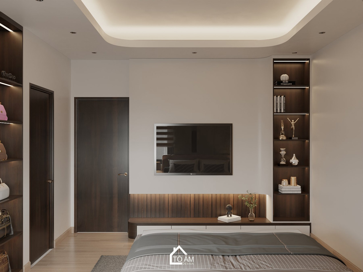 Phòng ngủ master nhà phố 2 tầng hiện đại Hải Phòng – Tổ Ấm Design