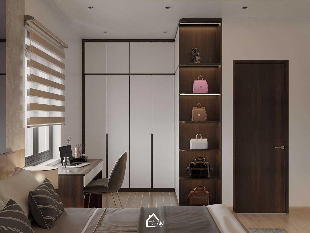 Phòng ngủ master nhà phố 2 tầng hiện đại Hải Phòng – Tổ Ấm Design