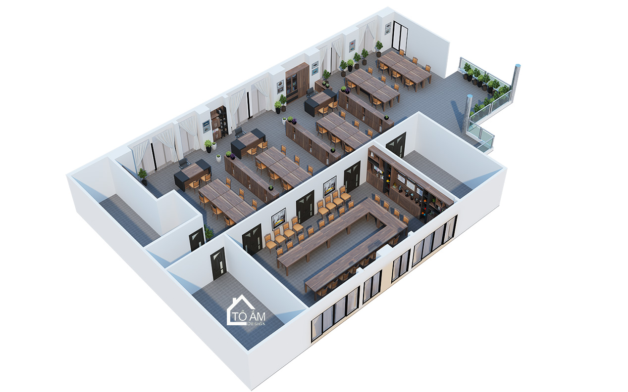 Thiết kế 3D văn phòng Showroom Mercedes – Haxaco - Tổ Ấm Design - Kiến tạo không gian - Chữa lành cảm xúc