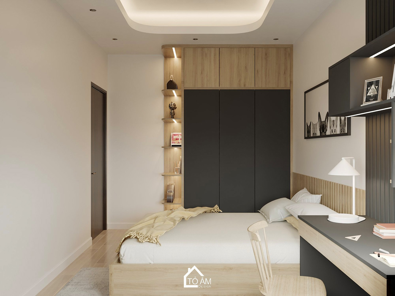 Phòng ngủ con lớn nhà phố 2 tầng hiện đại Hải Phòng – Tổ Ấm Design