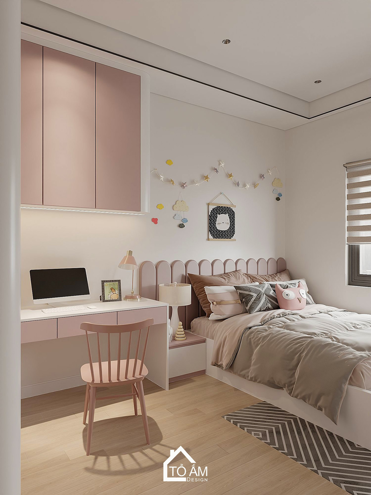 Phòng ngủ bé gái nhà phố 2 tầng hiện đại Hải Phòng – Tổ Ấm Design