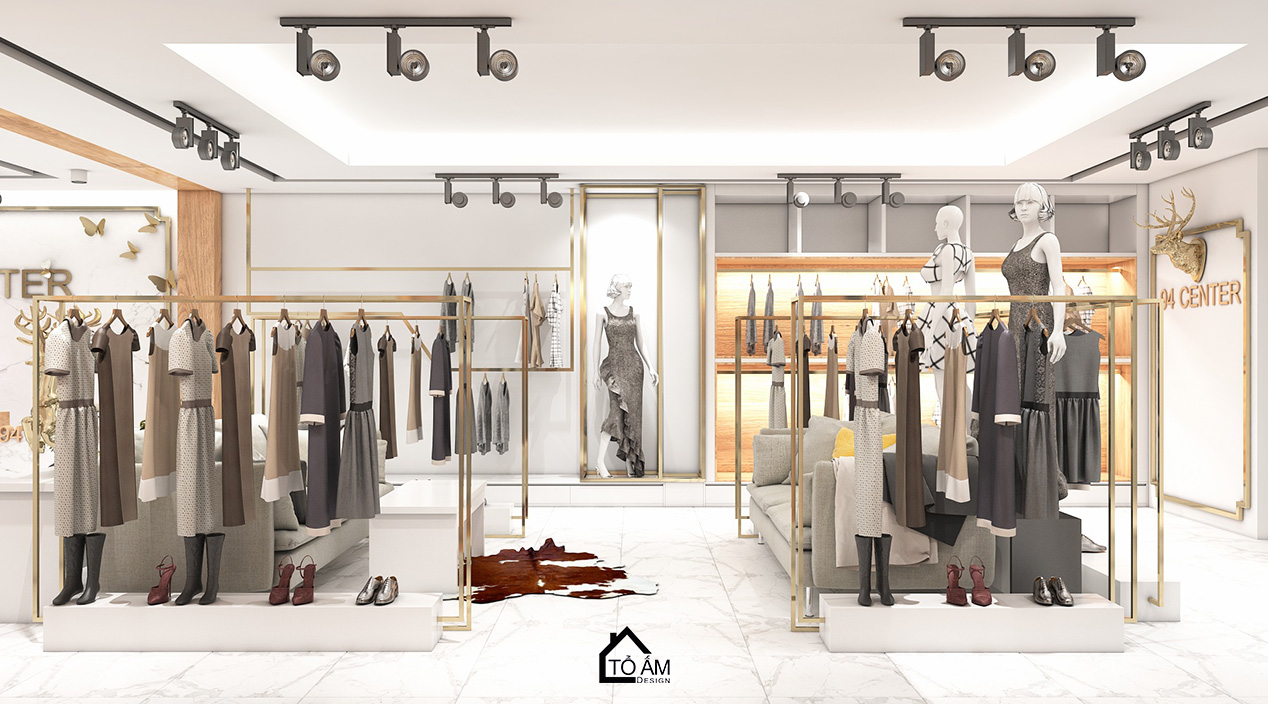 3D Nội thất cửa hàng thời trang - Tổ Ấm Design - Kiến tạo không gian - Chữa lành cảm xúc
