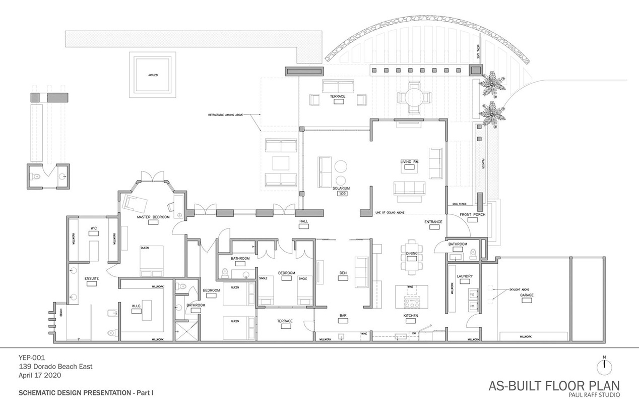Biệt thự Brisana tại Puerto Rico – không gian nhiệt đới cải tạo bởi Paul Raff Studio với terracotta scallop, ánh sáng tự nhiên và vườn liên kết.