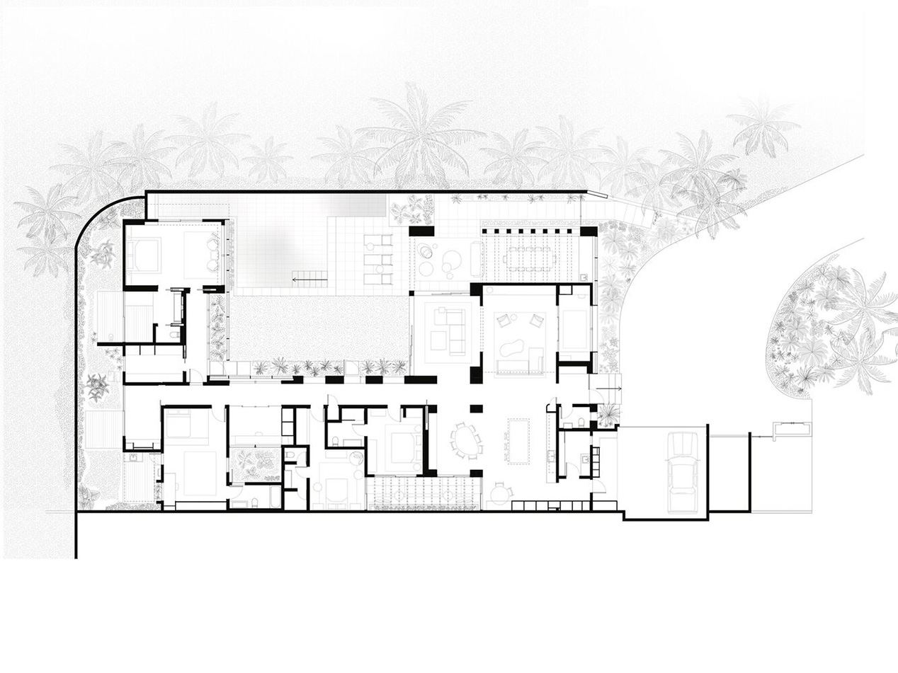Biệt thự Brisana tại Puerto Rico – không gian nhiệt đới cải tạo bởi Paul Raff Studio với terracotta scallop, ánh sáng tự nhiên và vườn liên kết.