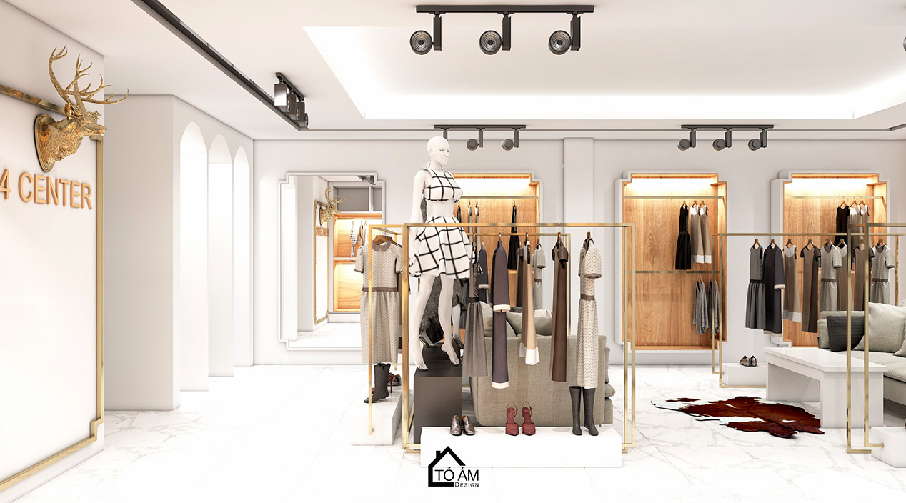 3D Nội thất cửa hàng thời trang - Tổ Ấm Design - Kiến tạo không gian - Chữa lành cảm xúc