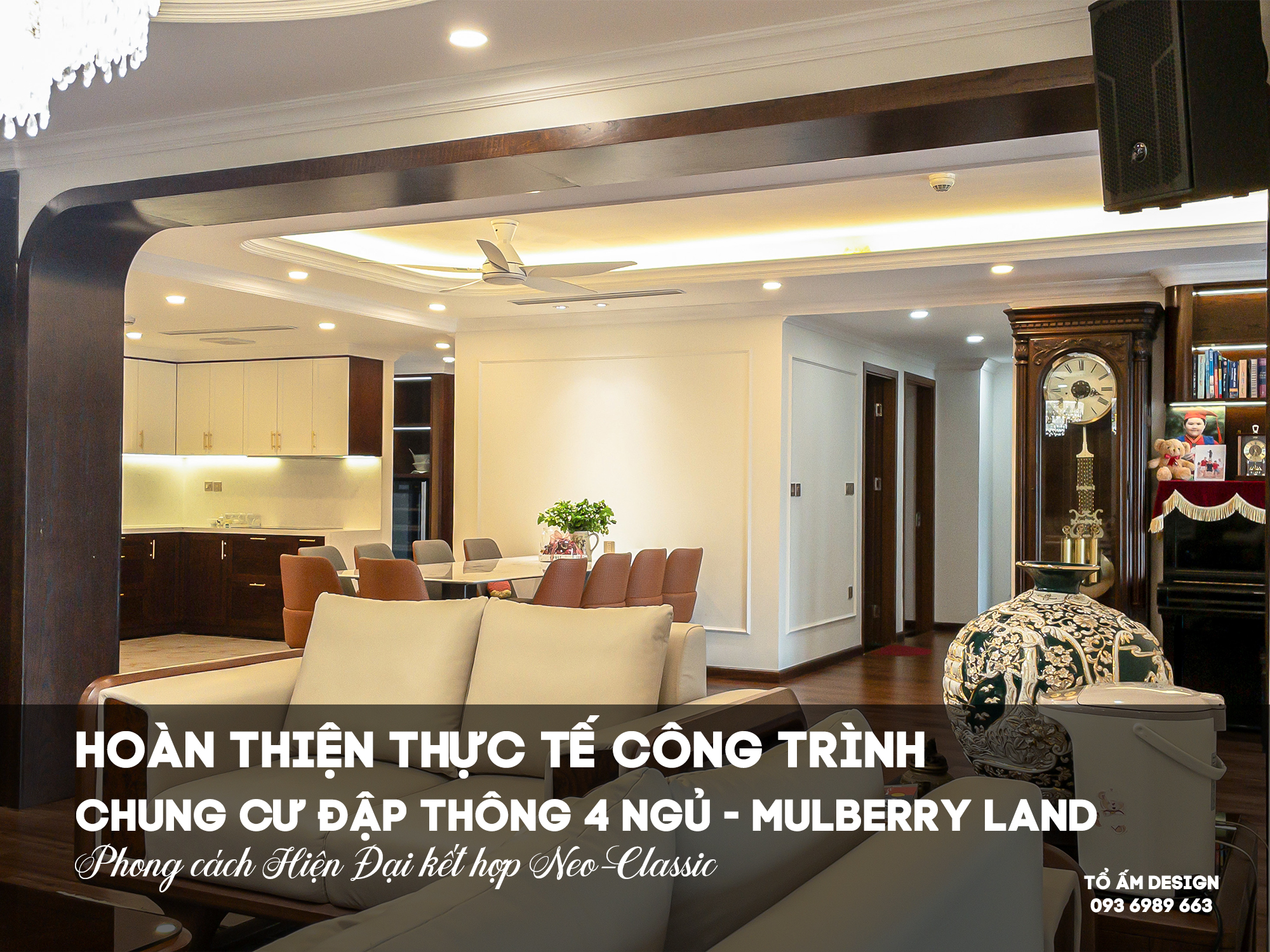 Hoàn thiện Chung cư đập thông 4 ngủ Hà Đông – Mulberry Land | Kiệt tác Modern Luxury
