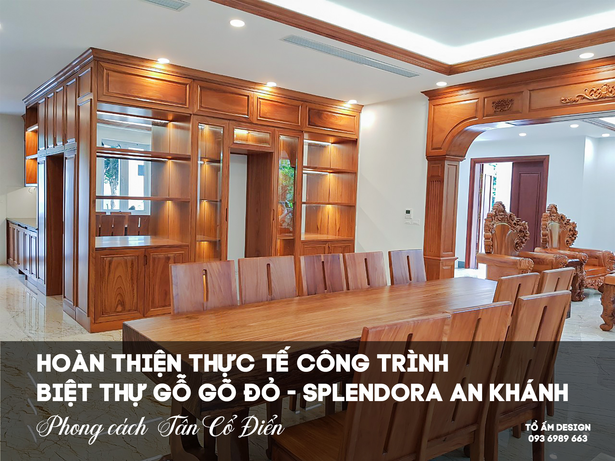 Biệt thự Gỗ gõ đỏ sang trọng tại Splendora An Khánh | Dấu ấn tinh hoa thủ công & phong cách sống đẳng cấp