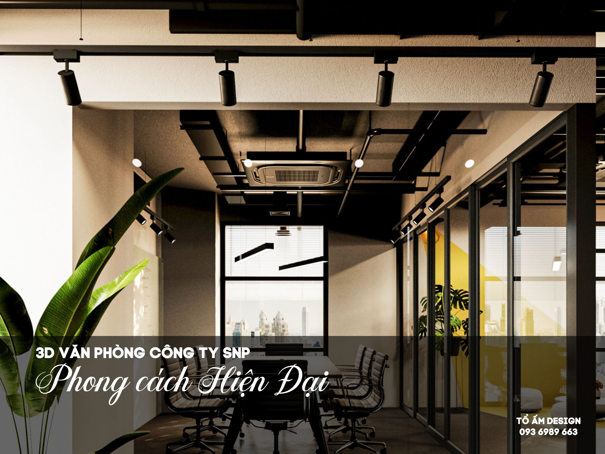 Thiết kế 3D nội thất văn phòng công ty SNP | Không gian sáng tạo, trẻ trung và truyền cảm hứng