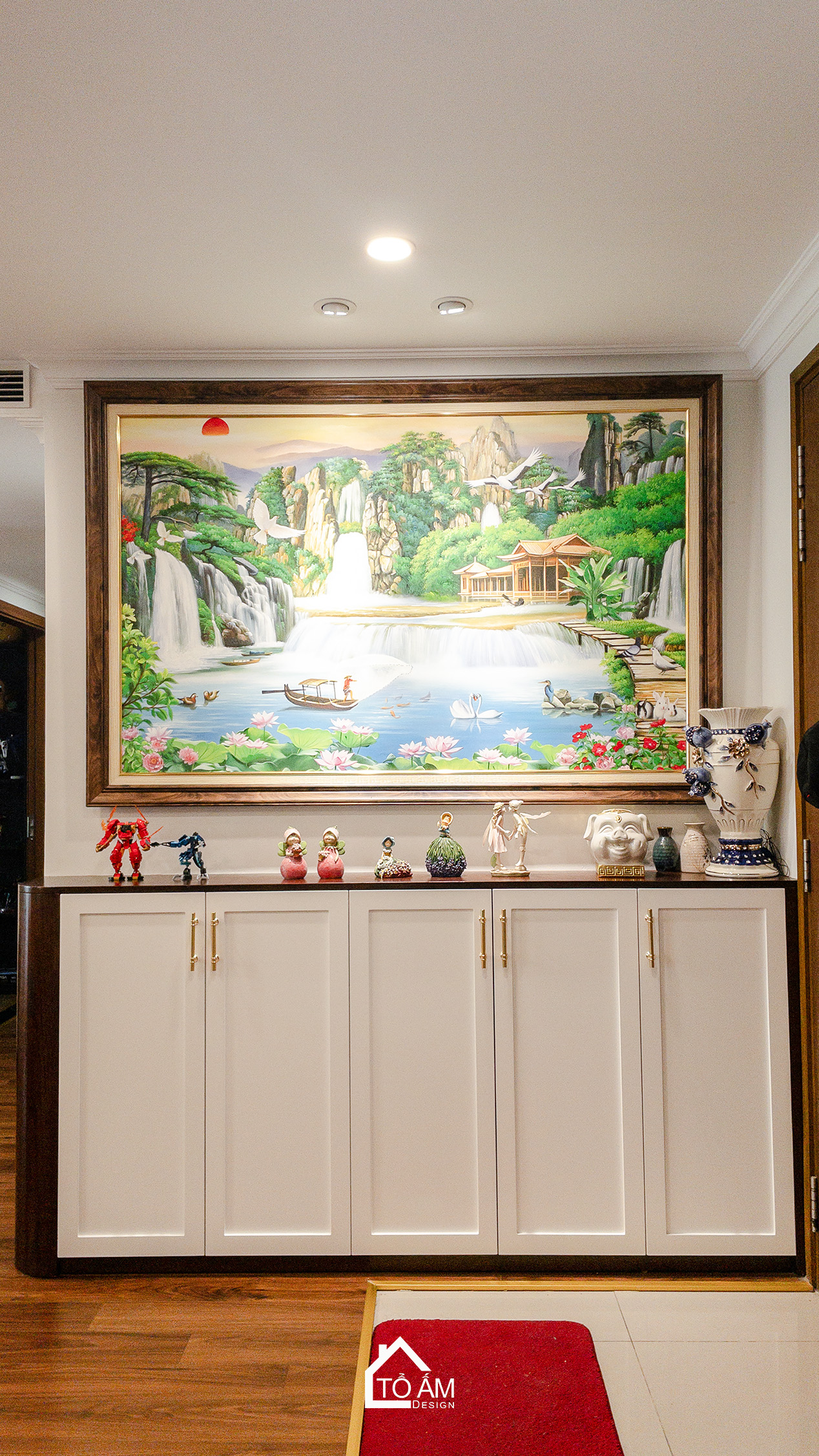 Phòng khách sang trọng – trái tim của căn hộ Chung cư đập thông 4 ngủ Hà Đông - Hoàn thiện Chung cư đập thông 4 ngủ Hà Đông – Mulberry Land - Tổ Ấm Design