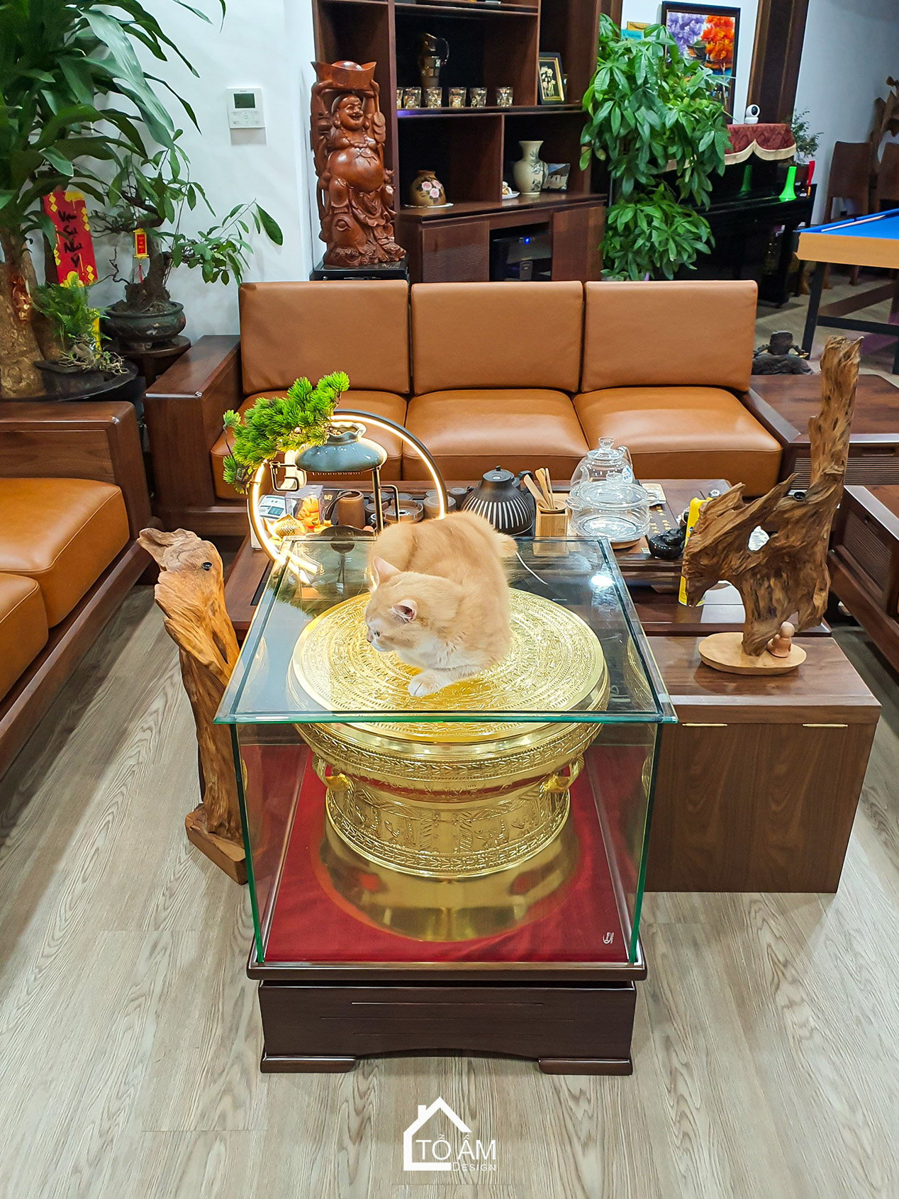 Phòng khách – Trung tâm kết nối của chung cư 3 ngủ Cầu Giấy - Hoàn thiện nội thất Chung cư 3 ngủ tại tòa 24T2, Cầu Giấy phong cách hiện đại – Tổ Ấm Design