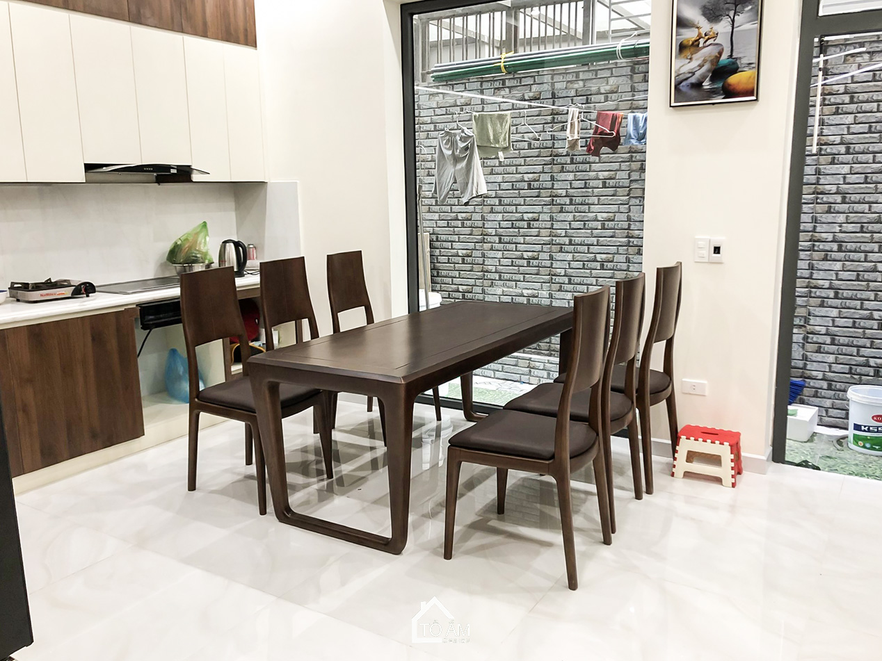 Phòng bếp – ăn: Tiện nghi, kết nối và thấm đẫm cảm xúc - Hoàn thiện nhà phố 3 tầng chữa lành tại Bắc Ninh - Tổ Ấm Design