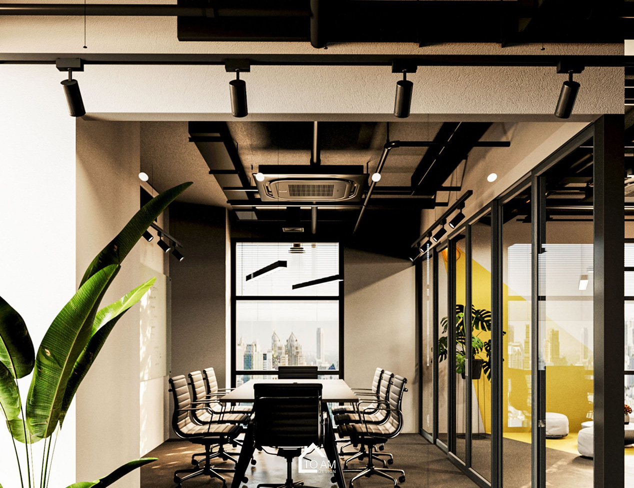 Phòng họp - 3D nội thất văn phòng công ty SNP – Tổ Ấm Design