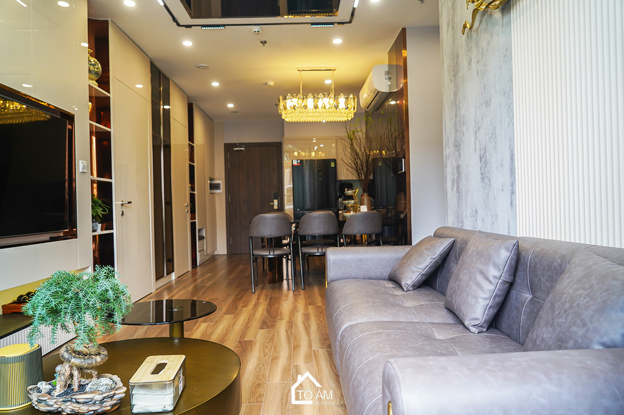 Phòng khách: Trái tim của căn hộ – sang trọng, tinh tế, mở rộng thị giác - Hoàn thiện Chung cư 3 ngủ Zurich 1, Ocean Park - Tổ Ấm Design