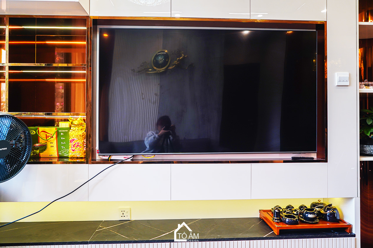 Phòng khách: Trái tim của căn hộ – sang trọng, tinh tế, mở rộng thị giác - Hoàn thiện Chung cư 3 ngủ Zurich 1, Ocean Park - Tổ Ấm Design