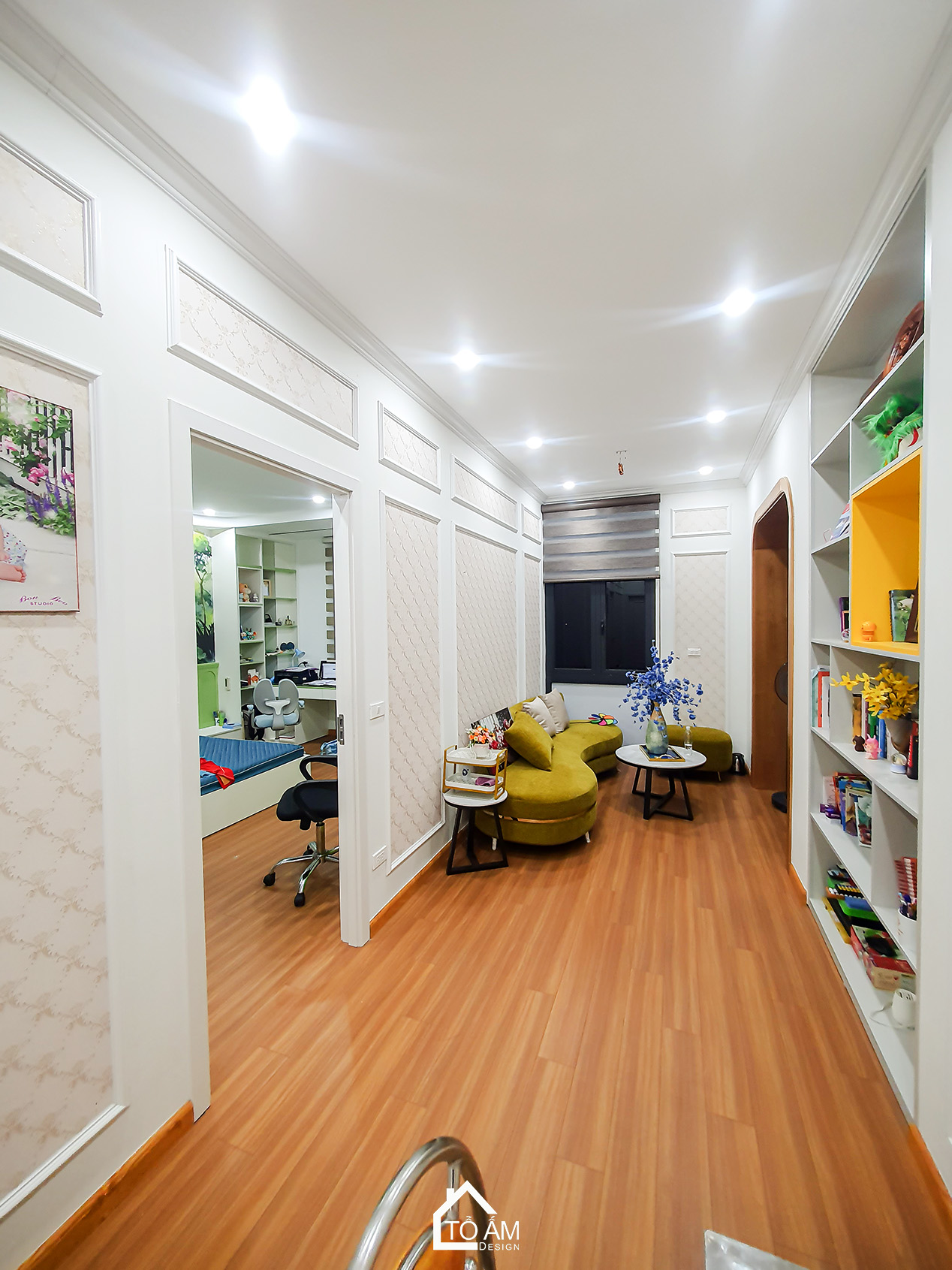 Phòng sinh hoạt chung – Nhà phố 4 tầng chữa lành của kết nối & yêu thương - Hoàn Thiện Nhà Phố 4 Tầng Chữa Lành tại Vinhomes Imperia Hải Phòng - Tổ Ấm Design