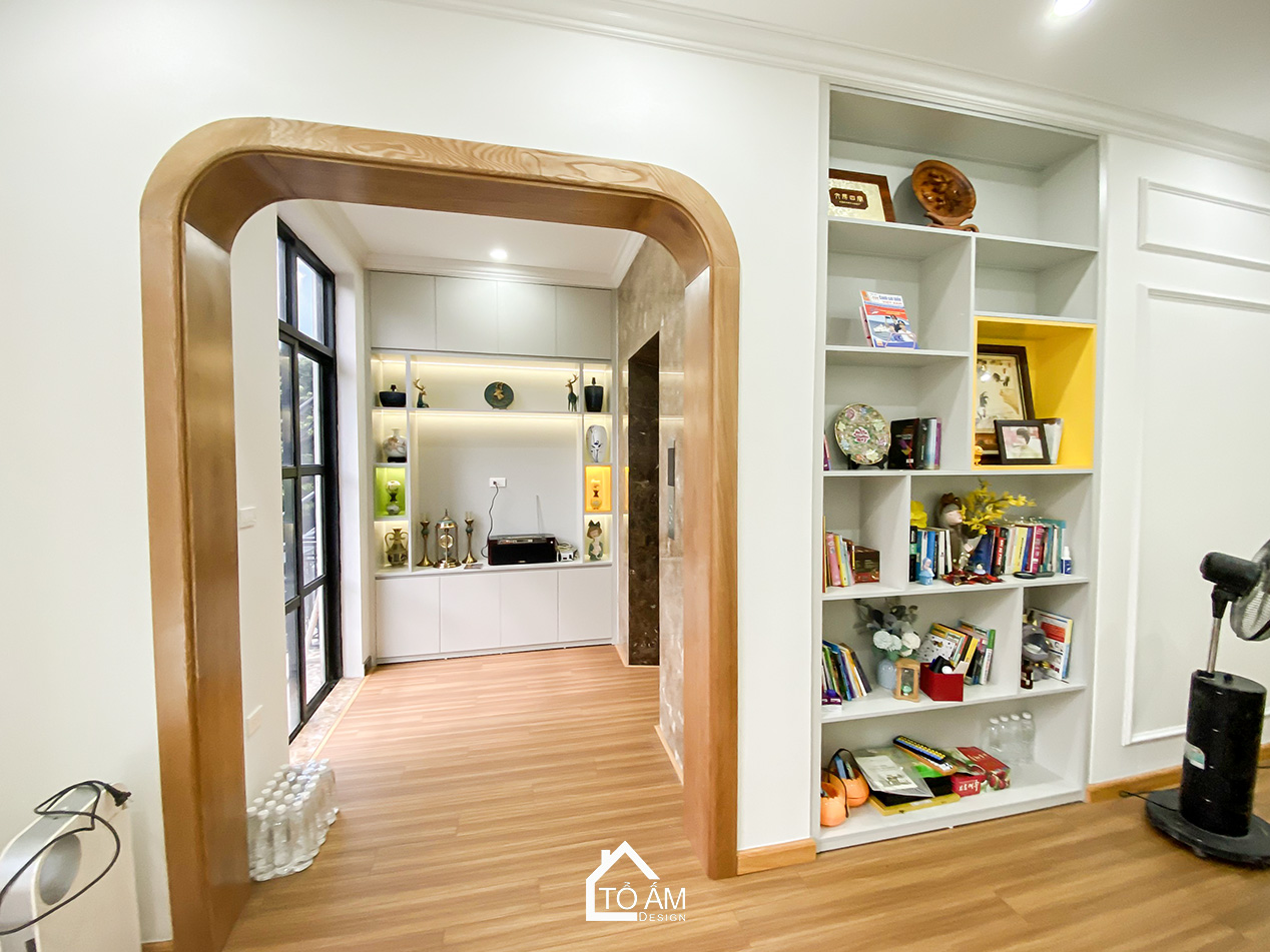 Phòng sinh hoạt chung – Nhà phố 4 tầng chữa lành của kết nối & yêu thương - Hoàn Thiện Nhà Phố 4 Tầng Chữa Lành tại Vinhomes Imperia Hải Phòng - Tổ Ấm Design