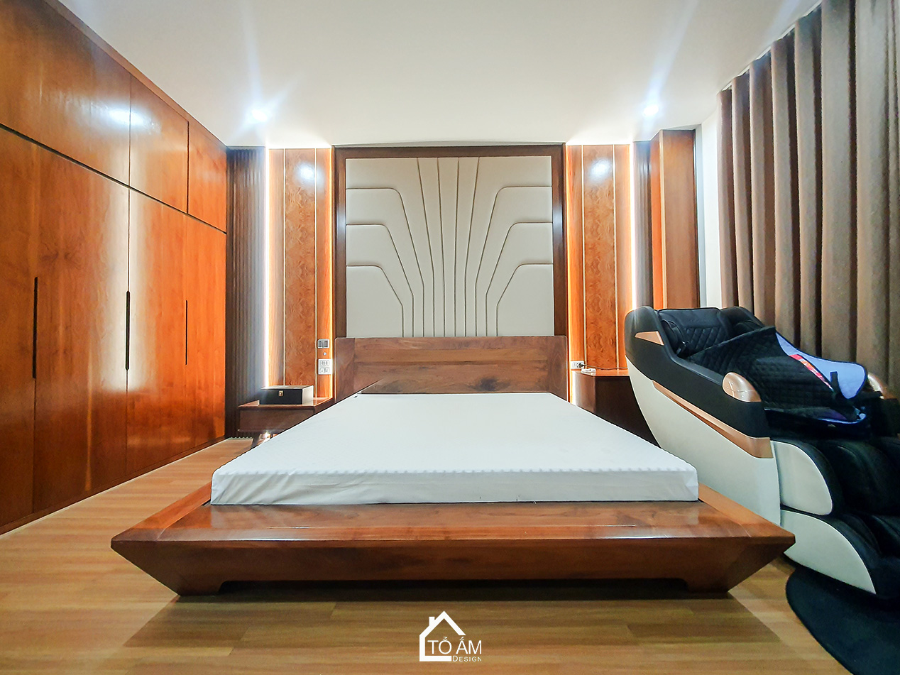 Phòng ngủ ông bà – Bình yên trong từng chi tiết - Hoàn Thiện Nhà Phố 4 Tầng Chữa Lành tại Vinhomes Imperia Hải Phòng - Tổ Ấm Design
