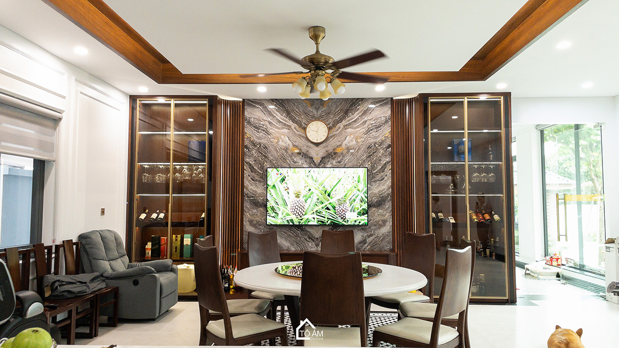 Phòng bếp & khu ăn uống: Gắn kết – Tiện nghi – Sang trọng - Hoàn thiện công trình Biệt thự sân vườn Đông Anh - Tổ Ấm Design