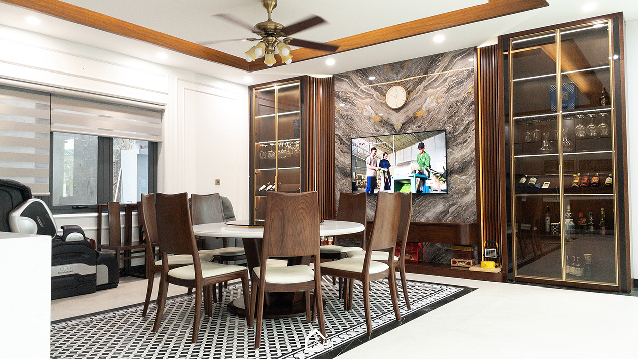 Phòng bếp & khu ăn uống: Gắn kết – Tiện nghi – Sang trọng - Hoàn thiện công trình Biệt thự sân vườn Đông Anh - Tổ Ấm Design