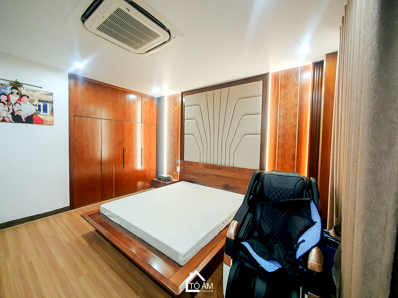 Phòng ngủ ông bà – Bình yên trong từng chi tiết - Hoàn Thiện Nhà Phố 4 Tầng Chữa Lành tại Vinhomes Imperia Hải Phòng - Tổ Ấm Design