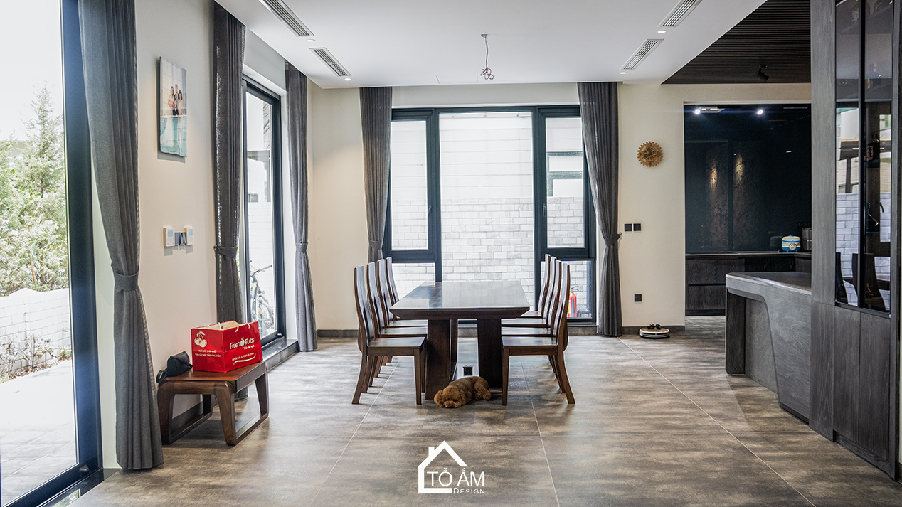 Phòng bếp & phòng ăn Biệt thự Gỗ Sồi Ecopark: Ấm cúng – hiện đại – rất “đời sống” - Hoàn thiện công trình Biệt thự Gỗ Sồi Mỹ Ecopark - Tổ Ấm Design