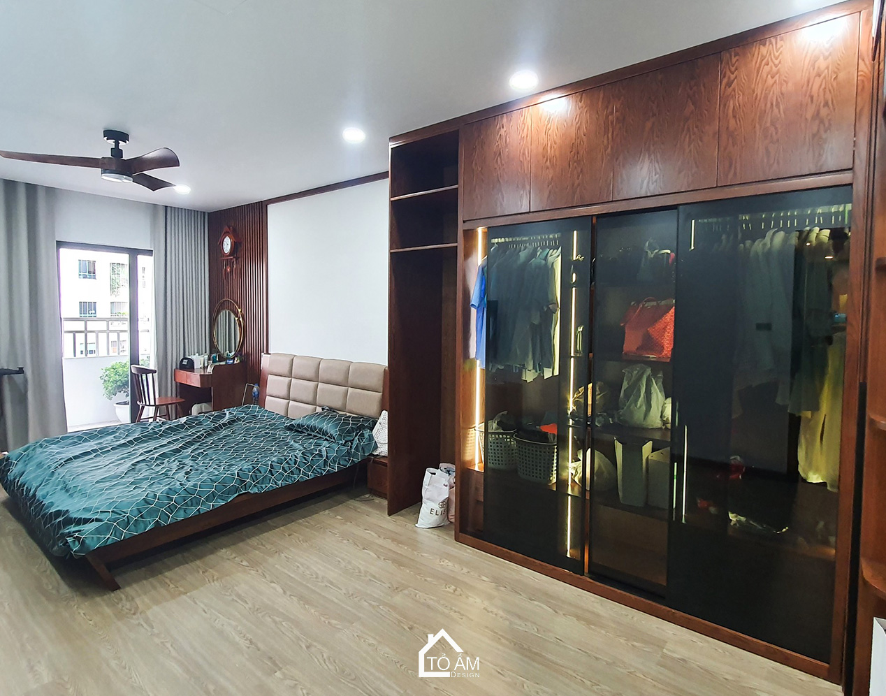 Phòng ngủ Master – Không gian nghỉ dưỡng của riêng gia chủ - Hoàn thiện nội thất Chung cư 3 ngủ tại tòa 24T2, Cầu Giấy phong cách hiện đại – Tổ Ấm Design