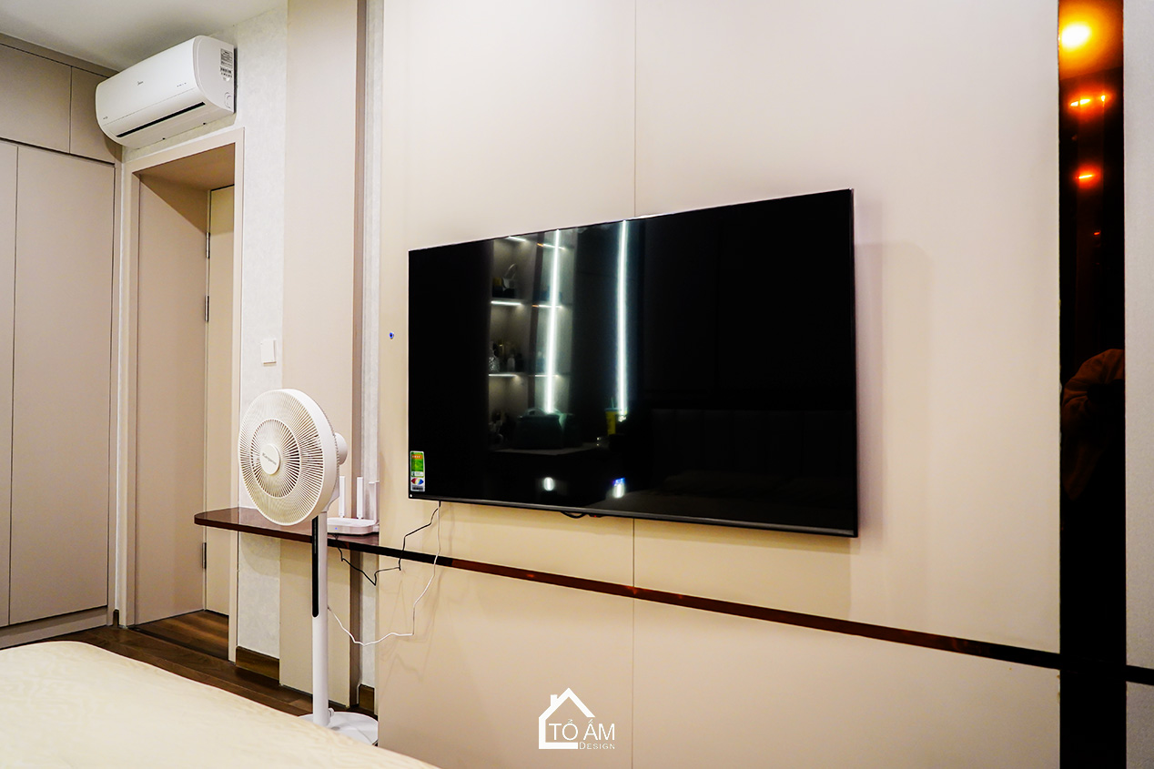 Phòng ngủ master: Không gian nghỉ ngơi chuẩn khách sạn cao cấp - Hoàn thiện Chung cư 3 ngủ Zurich 1, Ocean Park - Tổ Ấm Design