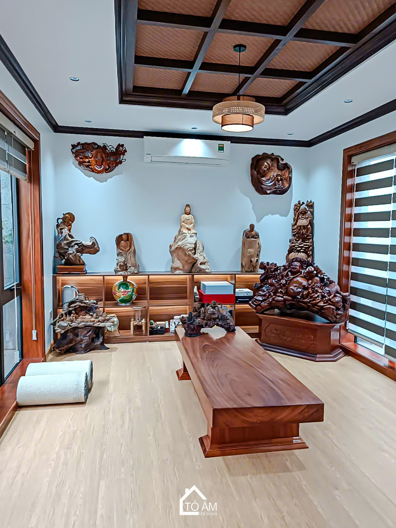 Phòng trà: Khoảng lặng giữa nhịp sống đô thị - Hoàn Thiện Nội Thất Nhà Phố 3 Tầng tại Yên Nghĩa, Hà Đông - Tổ Ấm Design