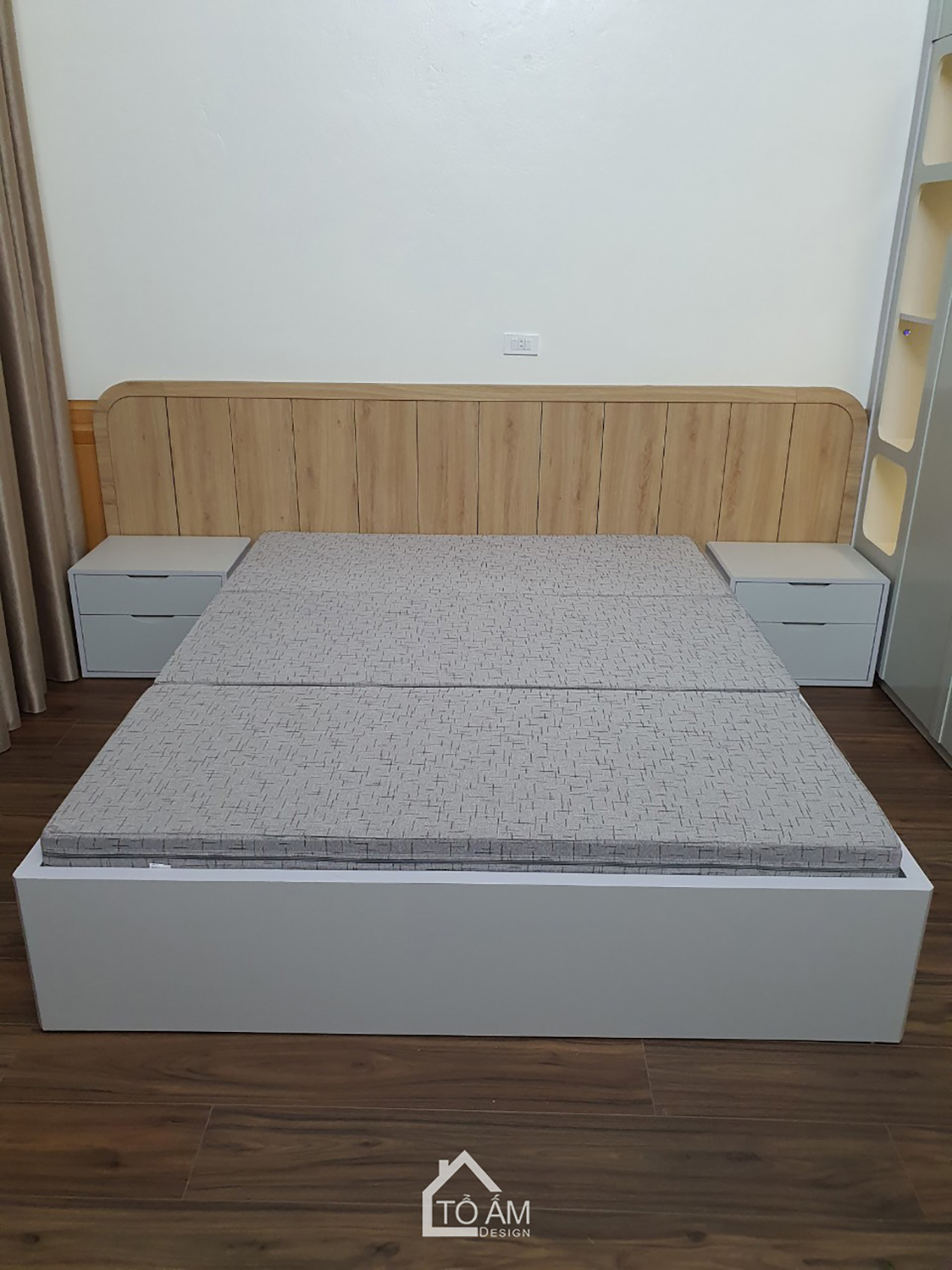 Tầng 2: Phòng ngủ con trai – Năng động, cá tính, nhưng vẫn chữa lành - Hoàn thiện Nhà phố Hiện đại 3 tầng tại Tiên Yên - Tổ Ấm Design