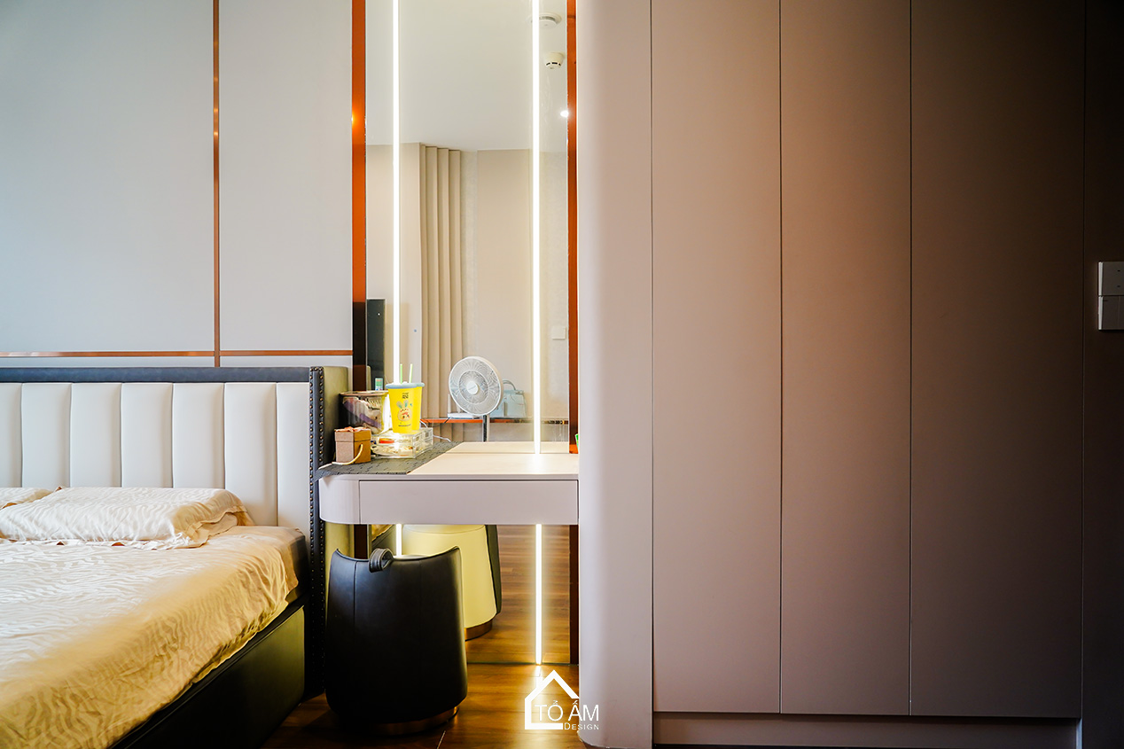 Phòng ngủ master: Không gian nghỉ ngơi chuẩn khách sạn cao cấp - Hoàn thiện Chung cư 3 ngủ Zurich 1, Ocean Park - Tổ Ấm Design