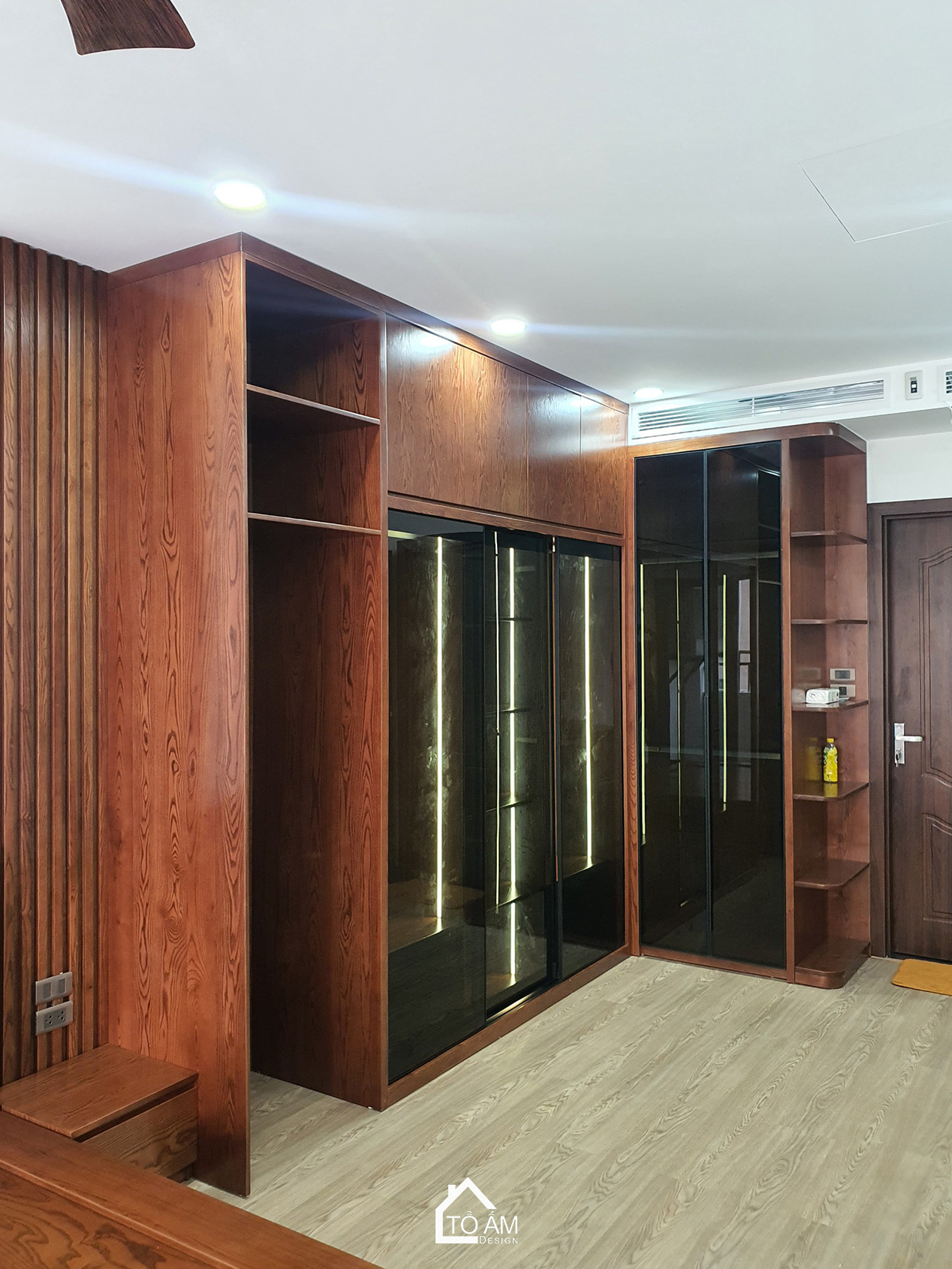 Phòng ngủ Master – Không gian nghỉ dưỡng của riêng gia chủ - Hoàn thiện nội thất Chung cư 3 ngủ tại tòa 24T2, Cầu Giấy phong cách hiện đại – Tổ Ấm Design