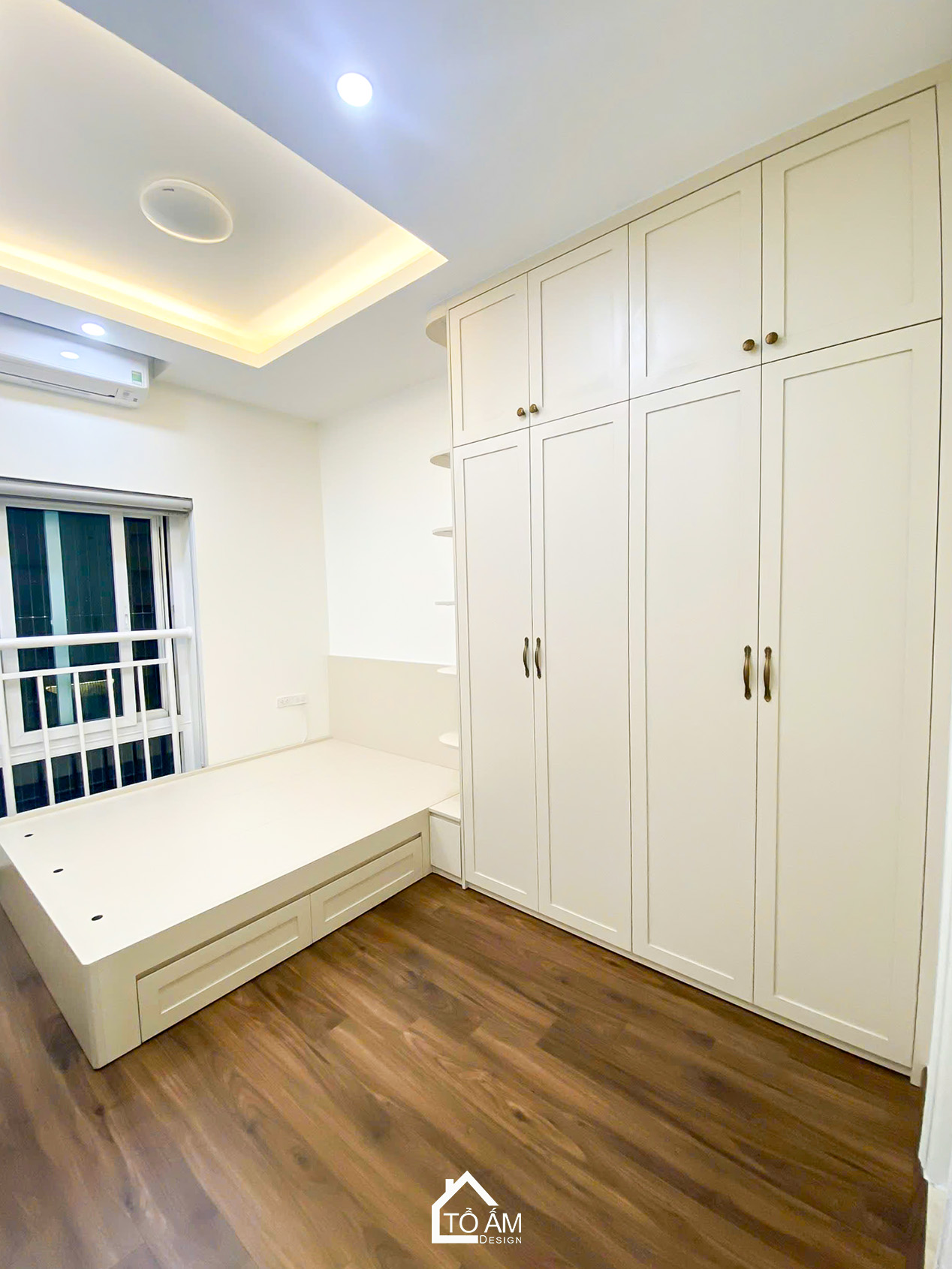 Phòng ngủ 2: Dịu dàng – Cá tính – Tinh tế - Hoàn thiện Chung cư 3 ngủ Cienco Thanh Xuân, Hoàng Đạo Thúy - Tổ Ấm Design