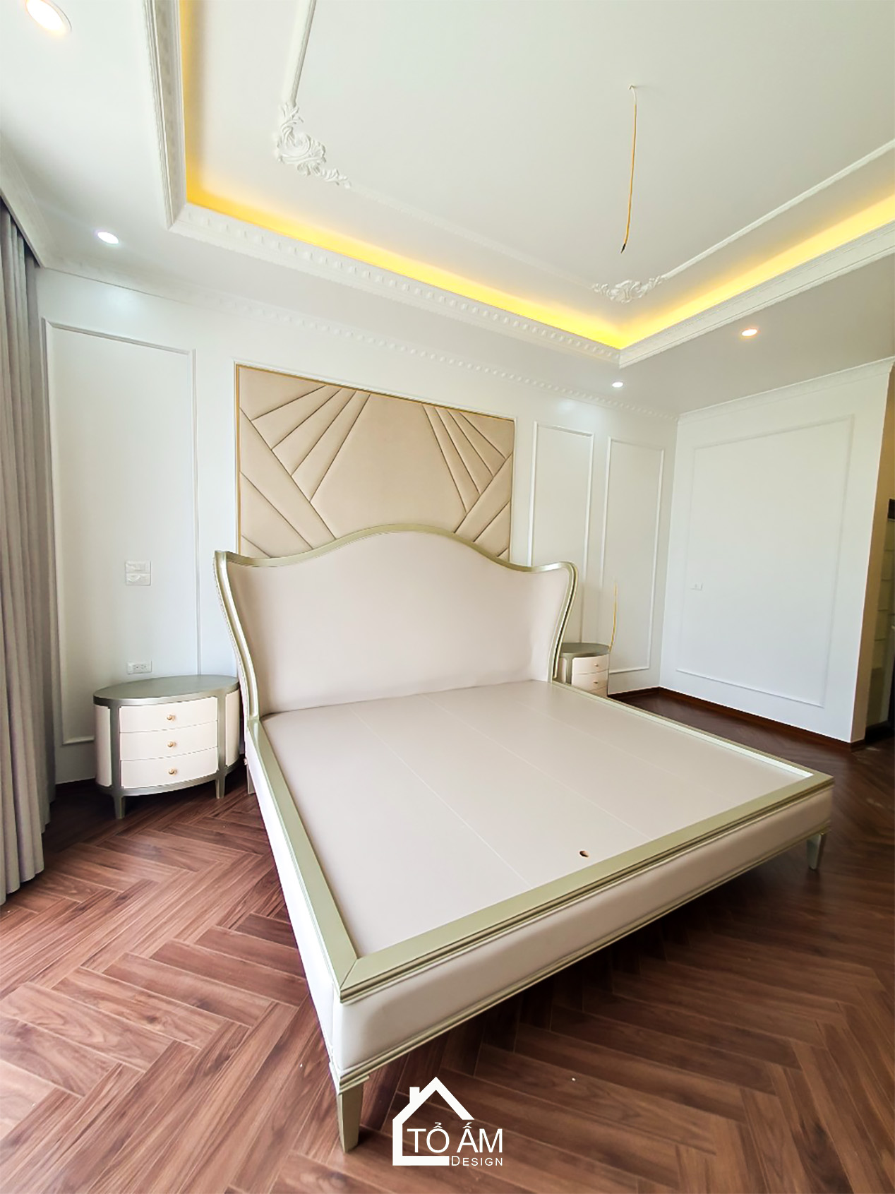 Tầng 3 – Phòng ngủ Master & WC – Không gian chữa lành riêng tư - Hoàn thiện Nhà phố 5 tầng chữa lành tại Móng Cái - Tổ Ấm Design