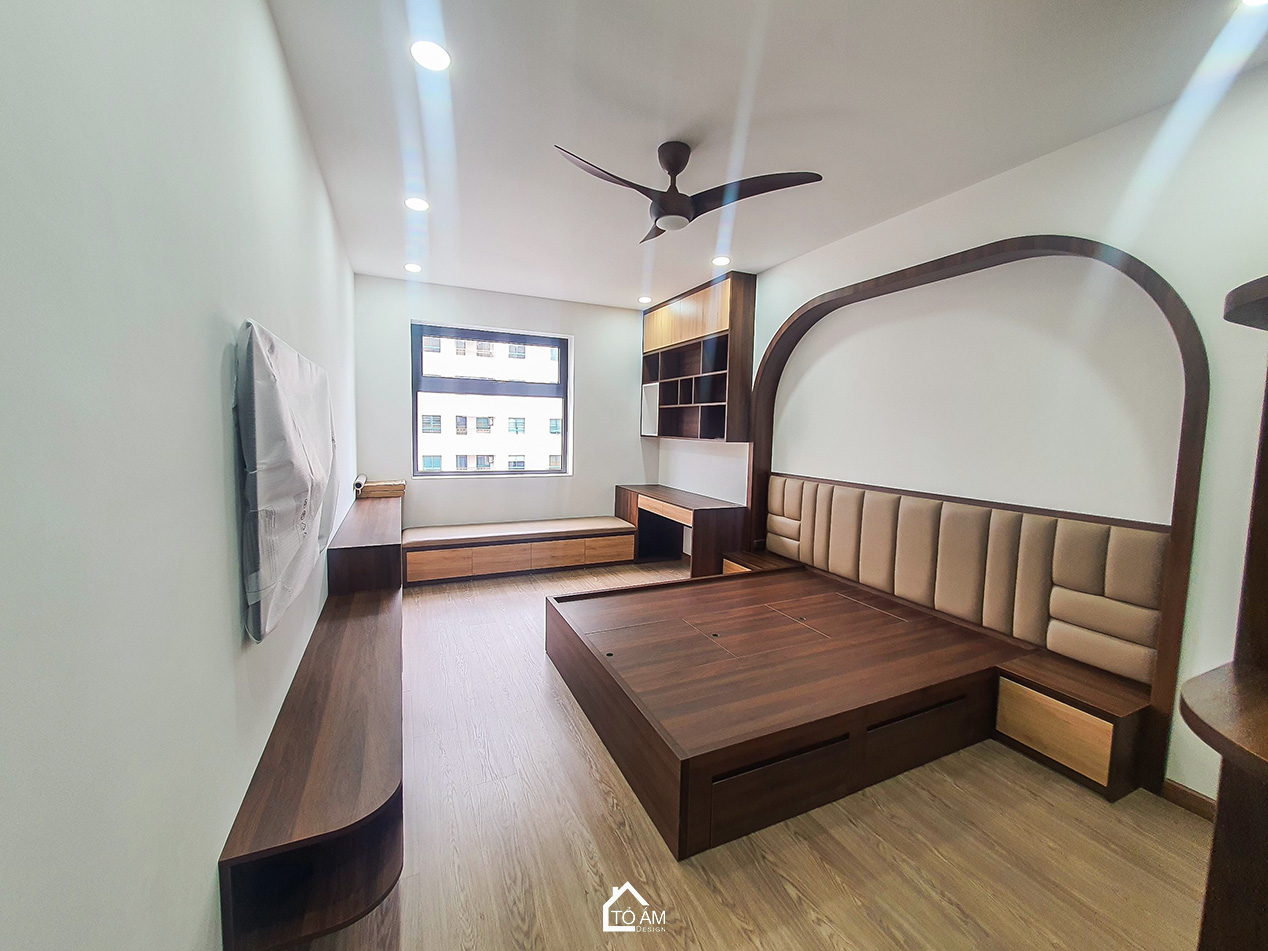 Phòng ngủ con gái lớn – Nữ tính, tinh tế và đầy cảm hứng - Hoàn thiện nội thất Chung cư 3 ngủ tại tòa 24T2, Cầu Giấy phong cách hiện đại – Tổ Ấm Design