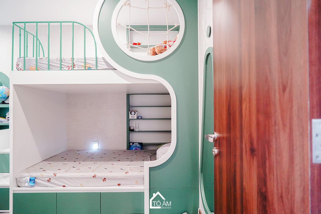 Phòng ngủ hai bé trai: Thế giới sáng tạo thu nhỏ trong Chung cư 3 ngủ Zurich 1 - Hoàn thiện Chung cư 3 ngủ Zurich 1, Ocean Park - Tổ Ấm Design