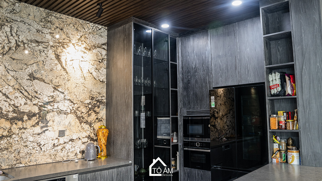Phòng bếp & phòng ăn Biệt thự Gỗ Sồi Ecopark: Ấm cúng – hiện đại – rất “đời sống” - Hoàn thiện công trình Biệt thự Gỗ Sồi Mỹ Ecopark - Tổ Ấm Design
