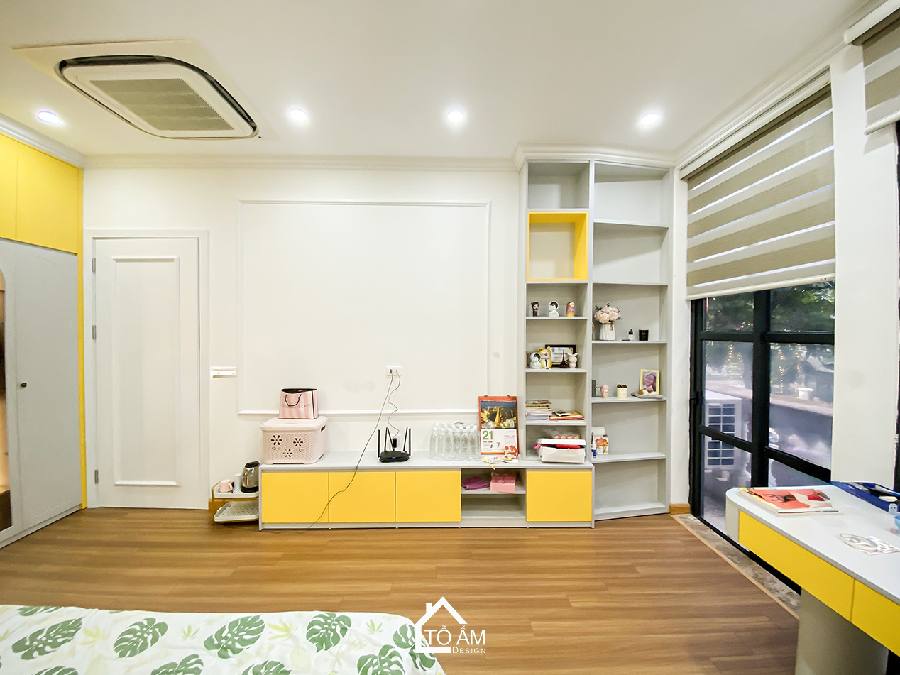 Phòng ngủ bé gái 1 – Dịu dàng, nữ tính, đầy cảm xúc - Hoàn Thiện Nhà Phố 4 Tầng Chữa Lành tại Vinhomes Imperia Hải Phòng - Tổ Ấm Design