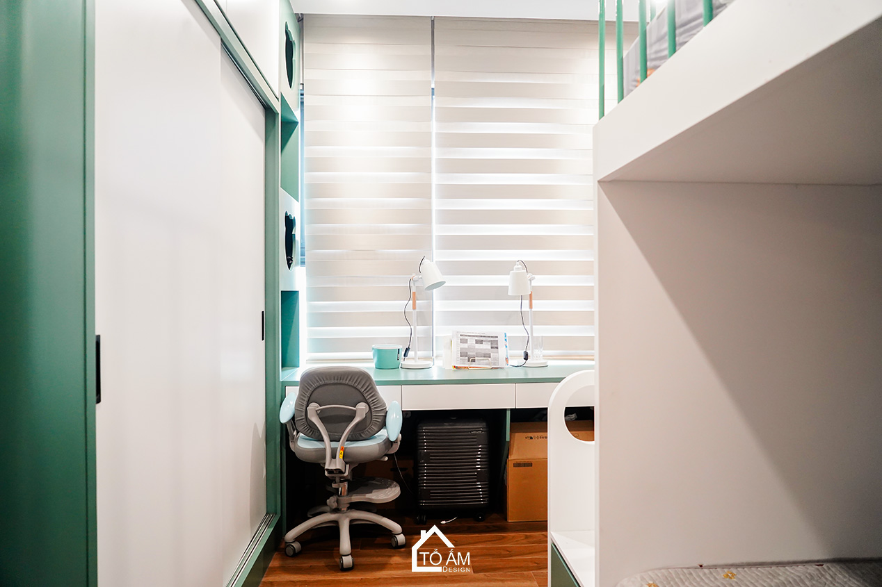 Phòng ngủ hai bé trai: Thế giới sáng tạo thu nhỏ trong Chung cư 3 ngủ Zurich 1 - Hoàn thiện Chung cư 3 ngủ Zurich 1, Ocean Park - Tổ Ấm Design